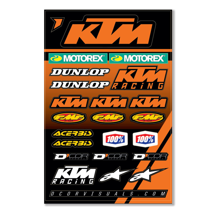 KTM RACING DECAL SHEET 12 MIL KTM RACING DECAL SHEET | 40-30-102