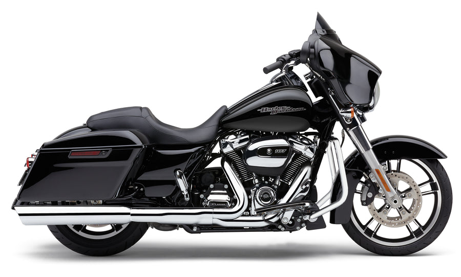 909-TWINS 4" SLIP-ONS CHROME FLH/FLT 17-25