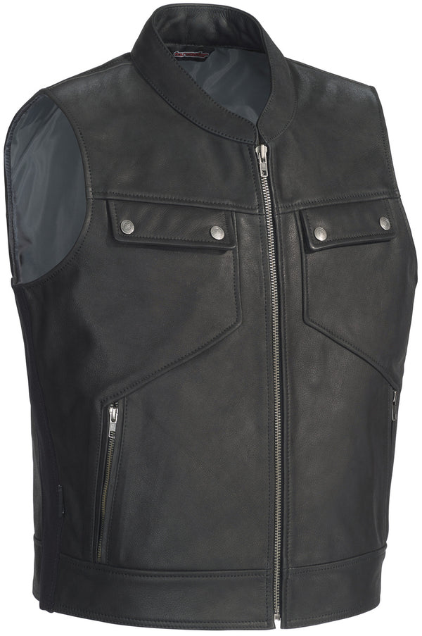 NOMAD LEATHER VEST BLACK