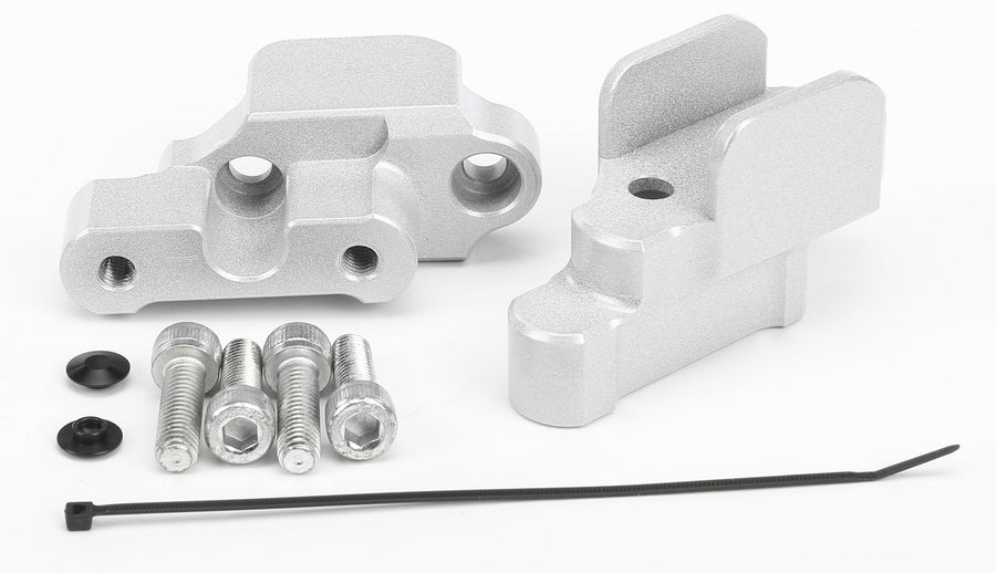 HANDLEBAR RISERS SILVER BMW