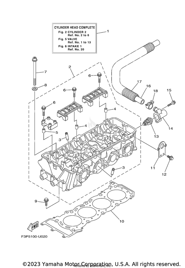 CYLINDER HEAD COMPLETE | 99999-04503-00
