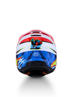 S-M3 FALCON YTH HLMT ECE06/DOT RED FL/WHT/BLUE/YL FL GL