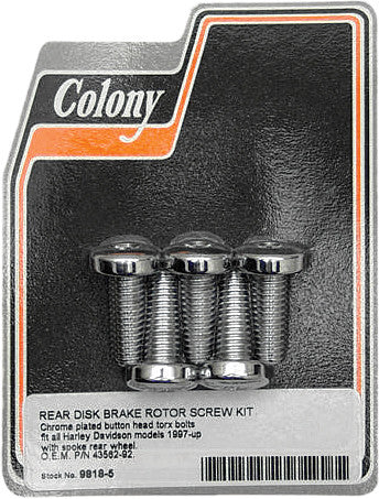 BRAKE ROTOR HARDWARE REAR TORX SCREW KIT | 9818-5