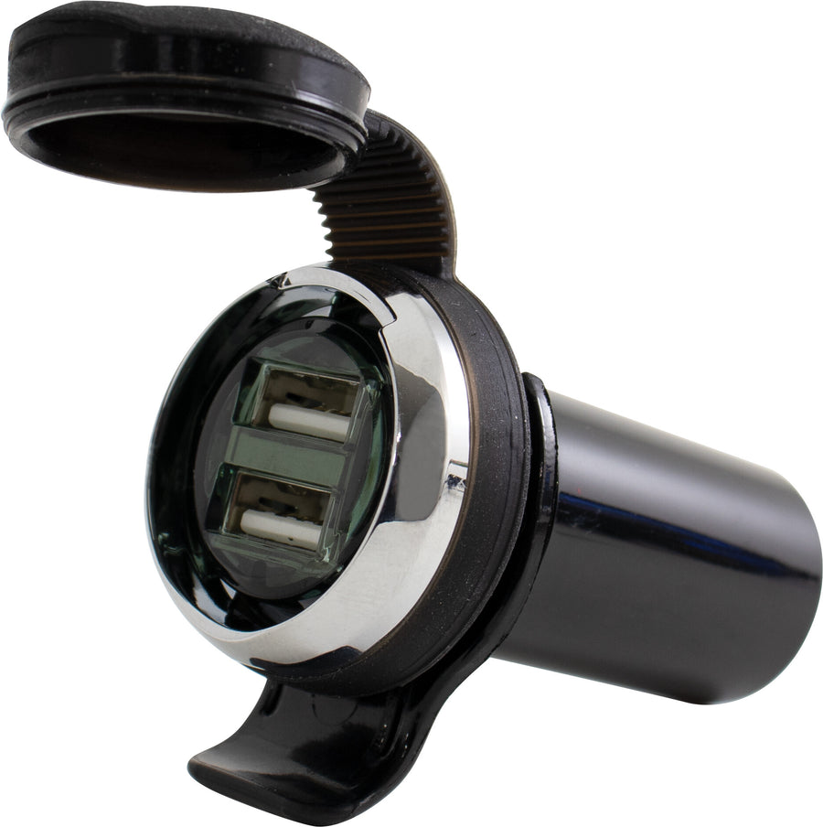 DUAL USB ADAPTOR DIRECT FIT `92-UP MODELS W/ LIGHTER | K0008000