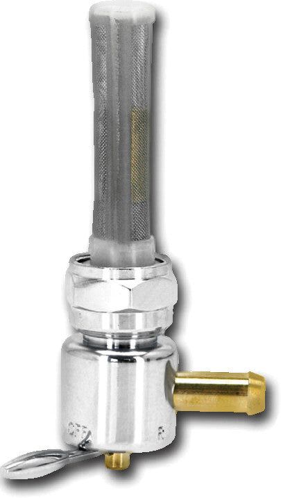 ROUND PETCOCK 22MM BUNG RIGHT SPIGOT CHROME | 022601