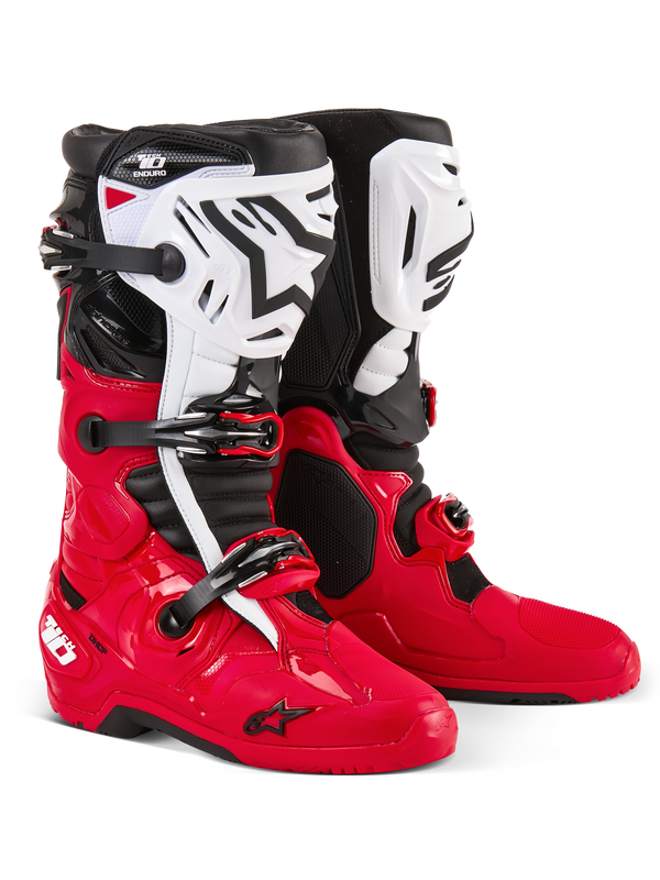 TECH 10 ENDURO BOOTS BRIGHT RED/BLACK/WHITE 7 | 2010025-3016-7