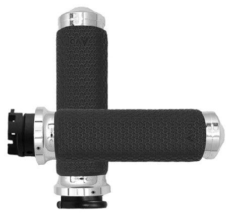 MEMORY FOAM GRIPS CHROME INDIAN SCOUT