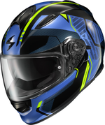 RYZER FULL-FACE HELMET SWITCH BLUE/HI-VIZ XL