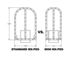 MX STYLE MINI FOOTPEGS BLACK | B13-1010B