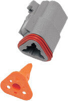 3-WIRE GREY DEUTSCH PLUG & WDGLCK HD# 72133-94GY | DP-3G