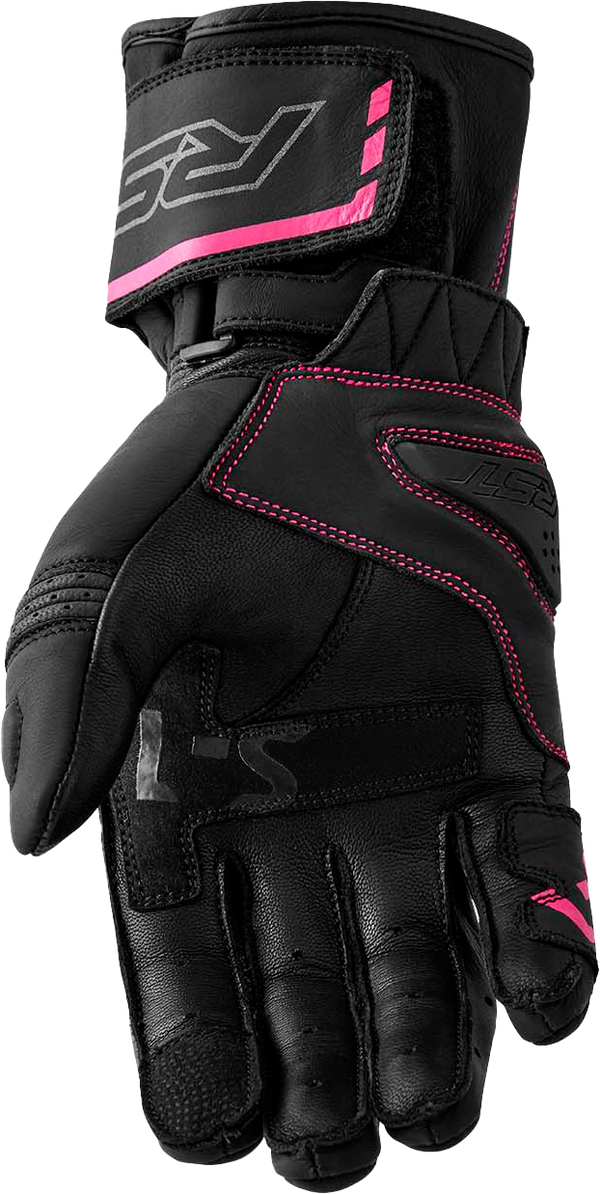 WOMENS S1 GLOVE BLACK/PINK LEATHER