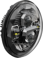 7" LED HEADLIGHT RUGGED ULTRA VIEW BLACK