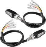 701 LED TURN SIGNALS W/TAILLIGHT BLK W/CLR LENS PR | ZR46-0109