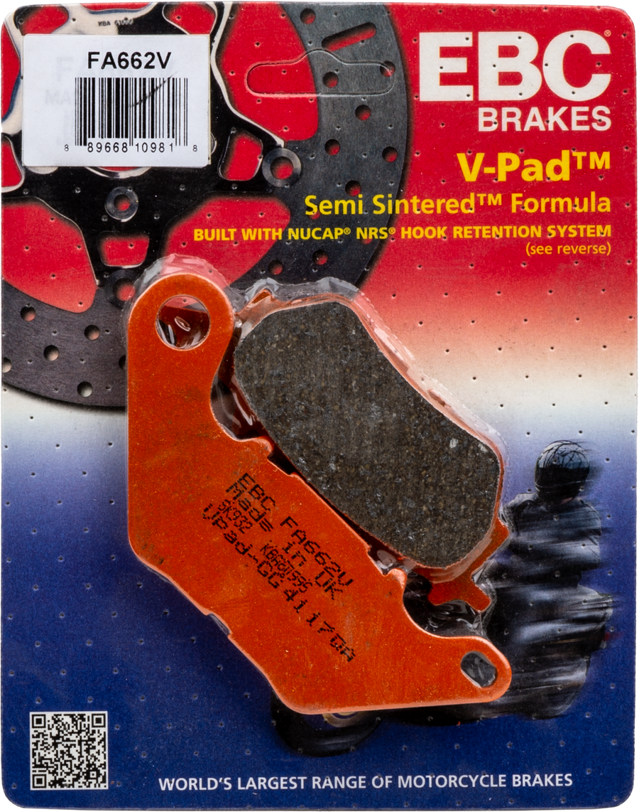 BRAKE PADS FA662V SEMI-SINTERED V SERIES | FA662V