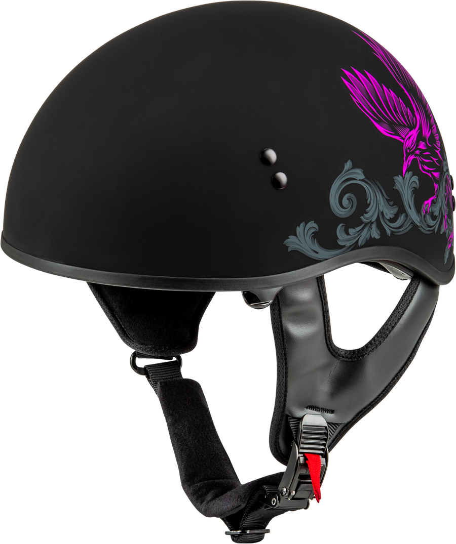 HH-65 CORVUS HELMET MATTE BLACK/PURPLE/GREY LG