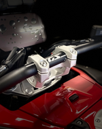 HANDLEBAR RISERS TOUR SILVER BMW