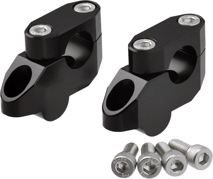 OFFSET HANDLEBAR RISER KIT 20MM 26MM 22.2MM BLACK