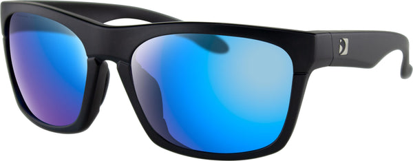 ROUTE SUNGLASSES MATTE BLACK W/PUR HD/LIGHT BLUE REVO MIRR | BROU001H