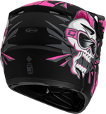 YOUTH MX-46Y UNSTABLE HELMET MATTE BLACK/PINK YM