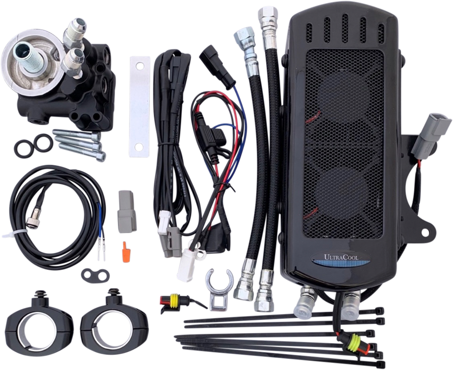 INDIAN OIL COOLER SIDE MOUNT BLACK | IN-1G