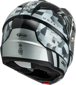 MD-74 STRIKER MODULAR HELMET W SLVR SHIELD SLVR/BLU MTLC MD