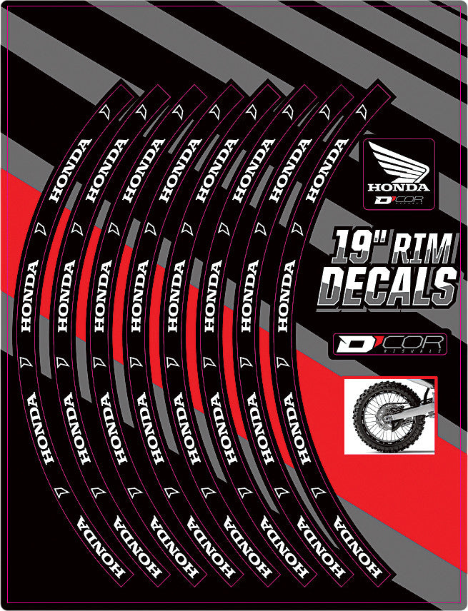 RIM DECALS 19" HONDA LOGO REAR | 40-80-119