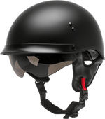 HH-65 HALF HELMET FULL DRESSED MATTE BLACK 2X