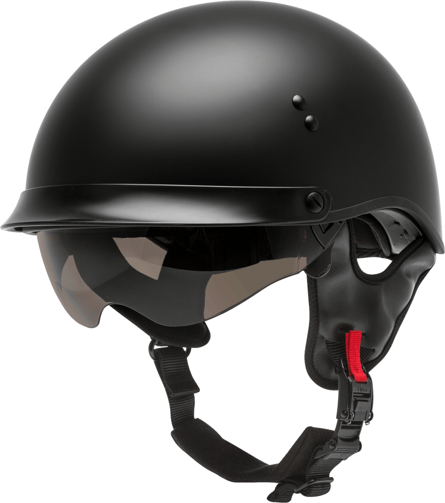 HH-65 HALF HELMET FULL DRESSED MATTE BLACK XL