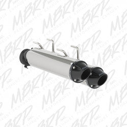DUAL STACKED SLIP-ON SYSTEM W/ PERFORMANCE MUFFLER BLK TIP | AT-9706PT