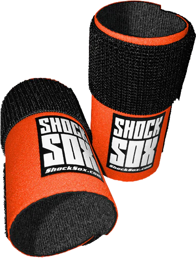 SHOCK SOX  4"U  ORANGE UPSIDE DOWN FORKS
