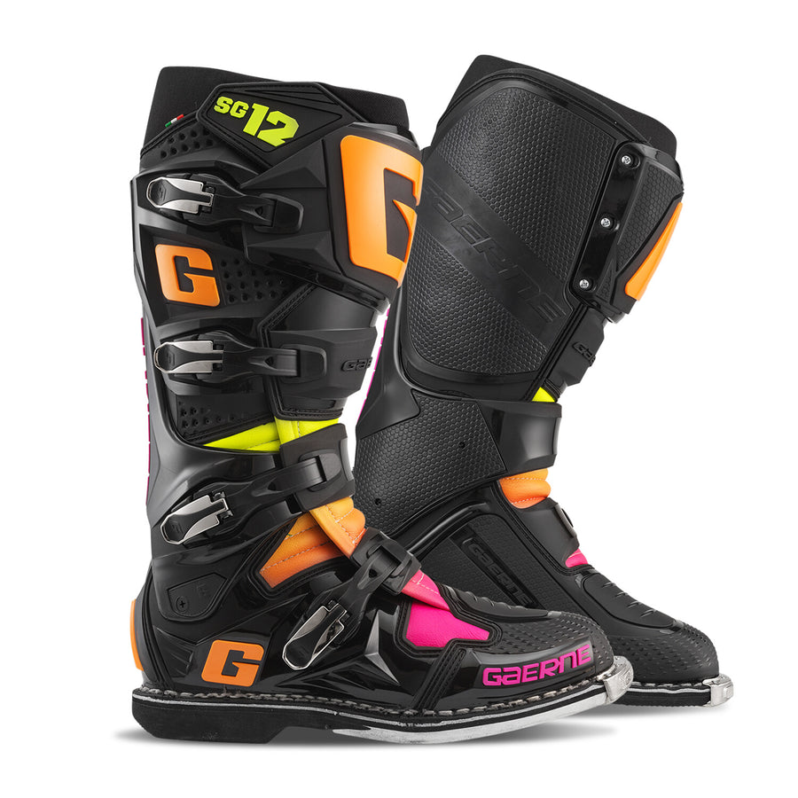 SG12 LE BOOTS BLACK/ORANGE/PINK SZ 09 | 2174-108-43