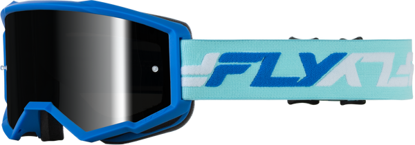 ZONE GOGGLE BLUE/WHITE W/ BLACK MIRROR/SMOKE LENS
