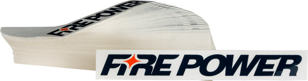 FIRE POWER STICKER WHITE 100 PKS | 99-8102