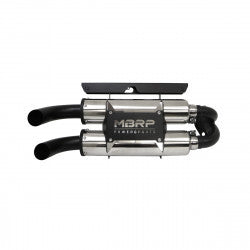 DUAL STACKED SLIP-ON SYSTEM W/ PERFORMANCE MUFFLER BLK TIP | AT-9517PT