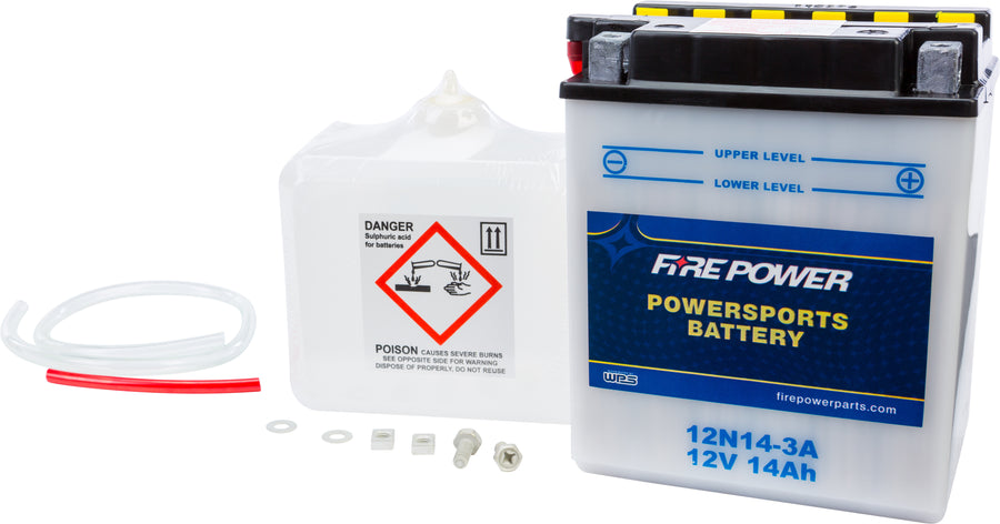 BATTERY W/ACID 12N14-3A 12V