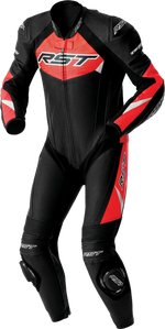 TRACTECH EVO D3O SUIT BLK/FLO RED LEATHER