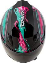 YOUTH GM-49Y CHARGE HELMET BLACK/PINK/AQUA YL
