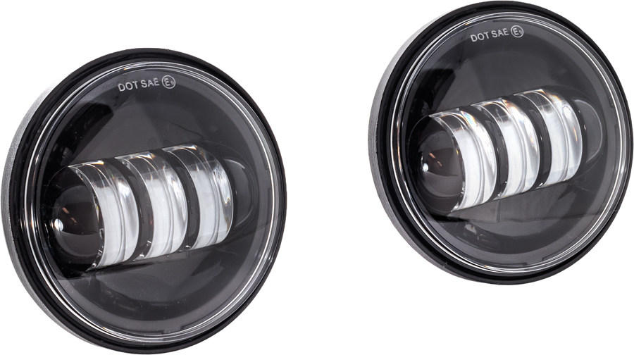 4.5" LED PASSING LAMPS BLACK INDIAN