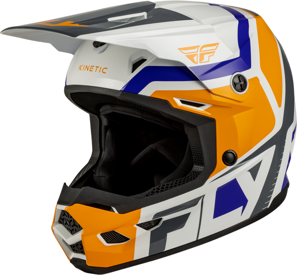 KINETIC SCRAP HELMET WHITE/ORANGE/BLUE/GREY