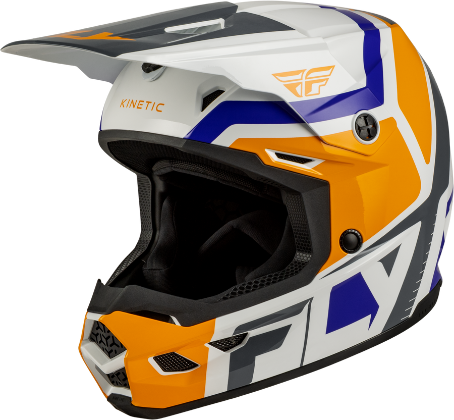 KINETIC SCRAP HELMET WHITE/ORANGE/BLUE/GREY