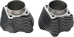 BIG BORE CYLINDER M8 124 BLACK W/MACHINED FINS  PR