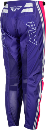 YOUTH F-16 RAZE PANTS PURPLE/PINK/YELLOW SZ 22