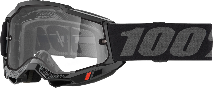 ACCURI 2 ENDURO MOTO GOGGLE BLACK CLEAR LENS | 50015-00006