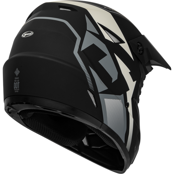 YOUTH MX-46Y COMPOUND HELMET MATTE BLACK/GREY/WHITE YM