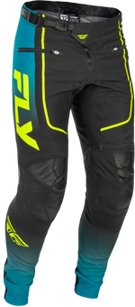 YOUTH RAYCE BICYCLE PANTS TEAL/BLACK/LIME SZ 18