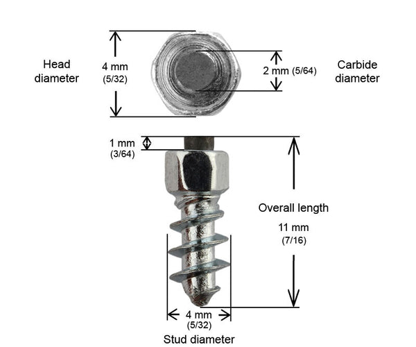 11MM STANDARD SCREW STUDS QTY 24 | ST-1124