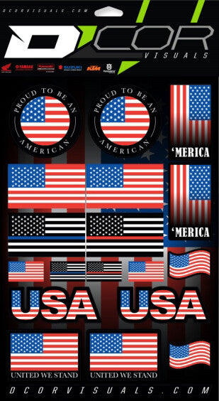USA STICKER SHEET | 40-90-120