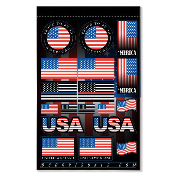 USA STICKER SHEET | 40-90-120