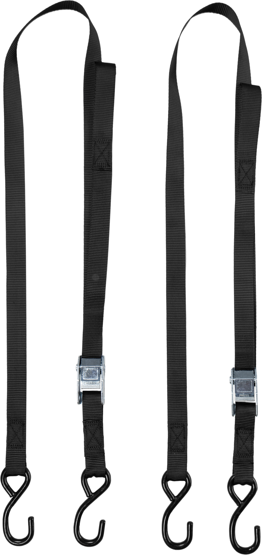 1" X 6' TIE-DOWN BLACK 2/PK