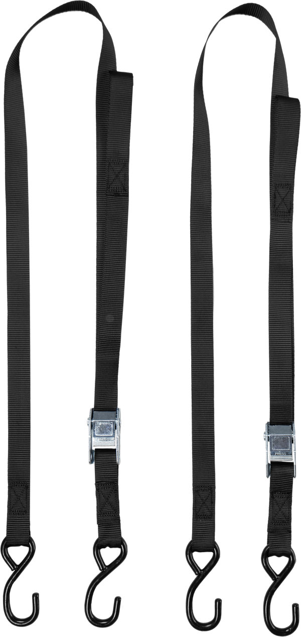 1" X 6' TIE-DOWN BLACK 2/PK